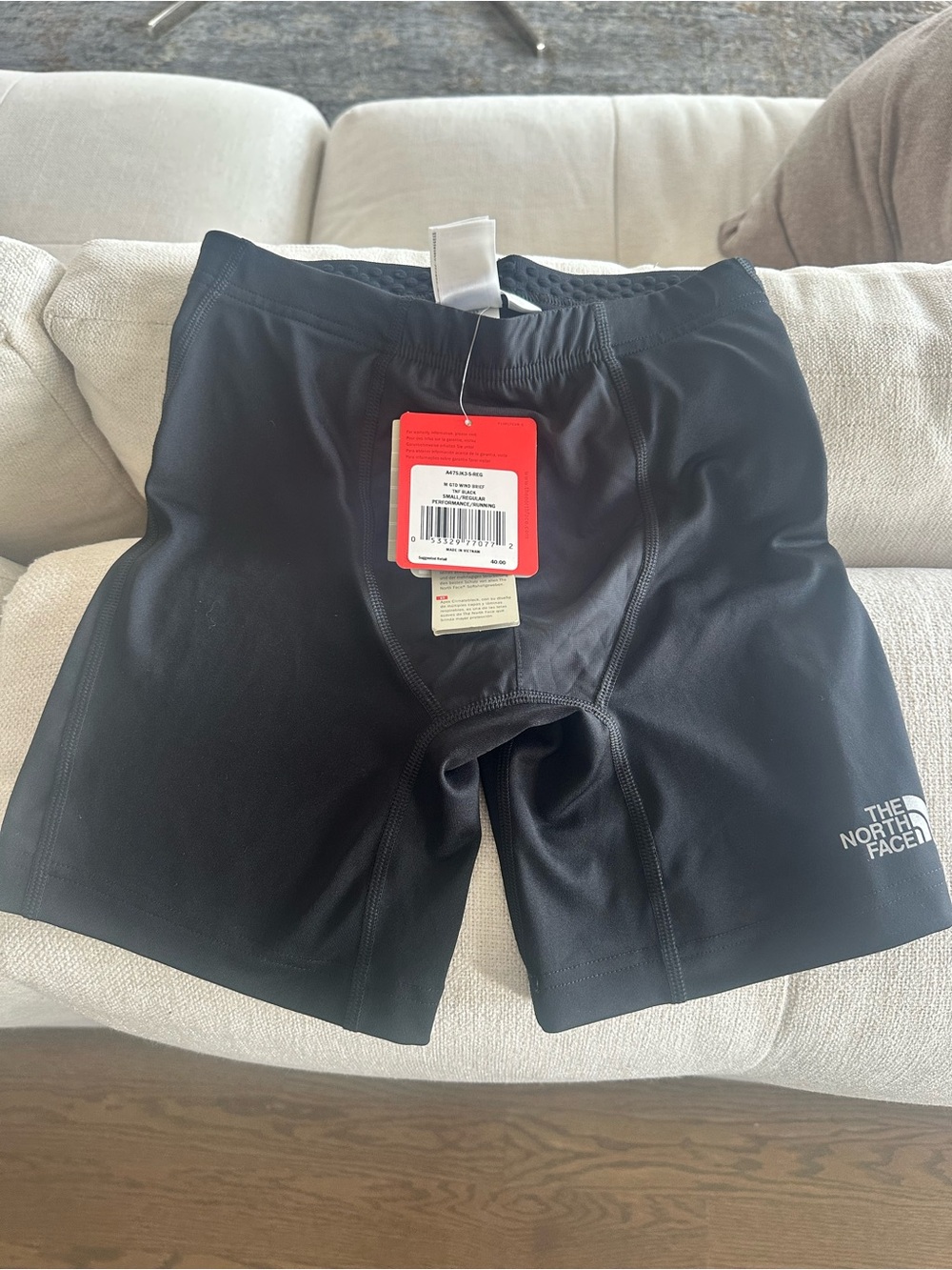 The North Face Black Wind Brief Running Shorts